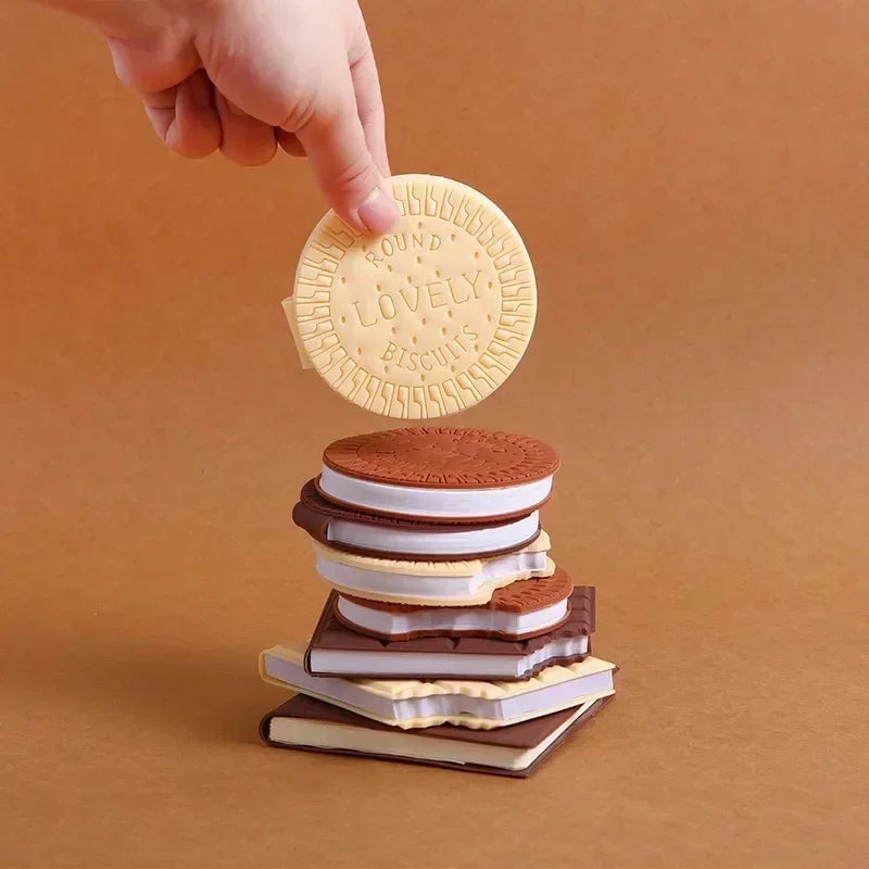 Chocolate Cookie Shaped Notebook Tearable Memo Pad Student Notepad
