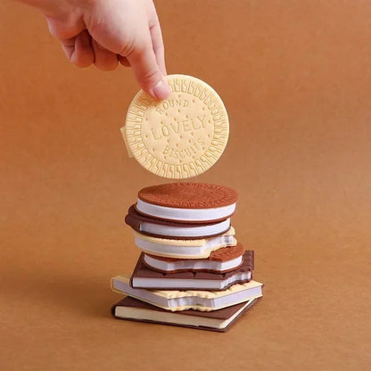 Chocolate Cookie Shaped Notebook Tearable Memo Pad Student Notepad