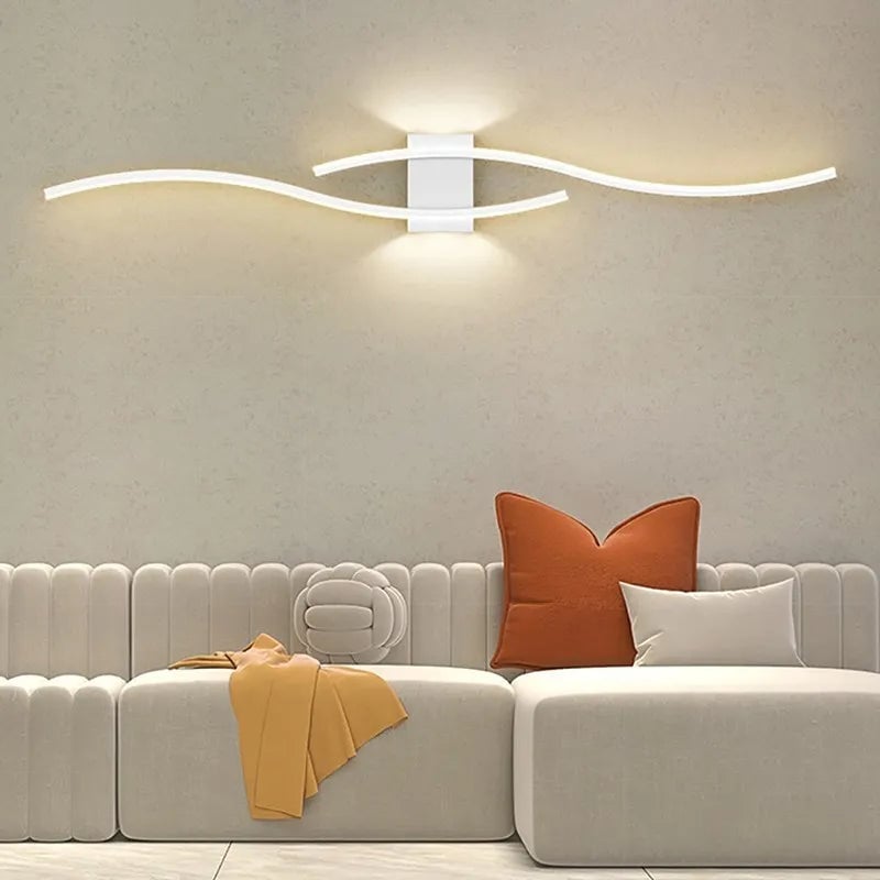 LED Long Strip Wall Lamp - Modern TV Background Light for Bedroom