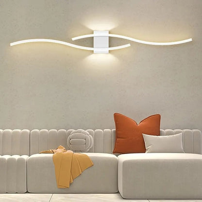 LED Long Strip Wall Lamp - Modern TV Background Light for Bedroom