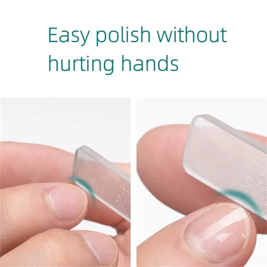 8PCS Nano Glass Crystal Nail Files Polish Care Tool Kit Professional