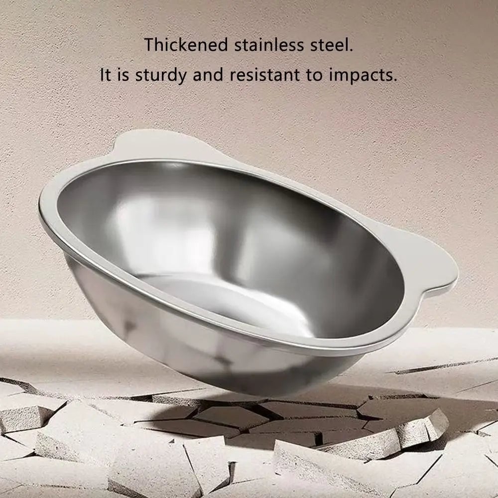15 Degree Tilted Raised Cat Bowls Stainless Steel Food Water Set