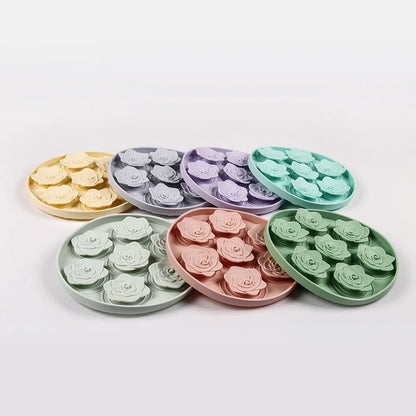 Round Silicone Pet Snuffle Mat with Suction Cup - Slow Feeder