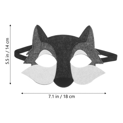 Kids Wolf Eye Half Face Masks 3-Pack Cosplay Costume Party Props
