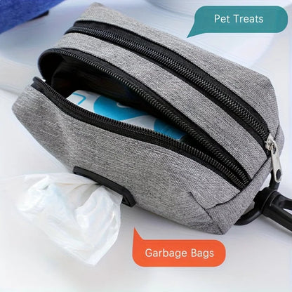 Portable Dog Poop Bag Holder Dispenser with Treat Storage Pet Waste