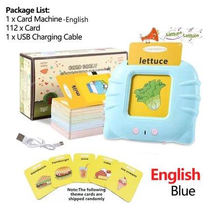 Multilingual Talking Flashcards Machine - English Spanish Italian Arabic