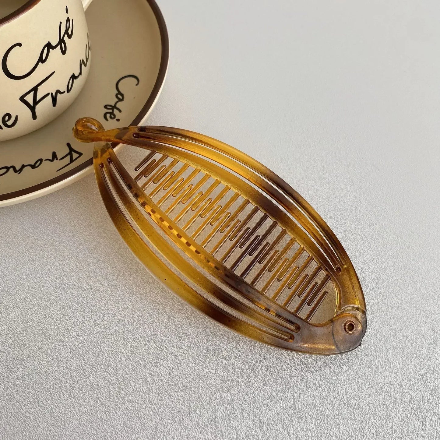 Fish Shaped Beaded Hair Clips Set with Coiled Insert Combs