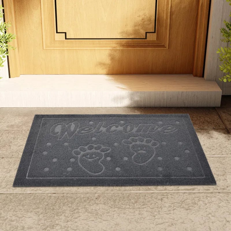 Personalized Non-Slip Rubber Door Mat - Waterproof Welcome Mat