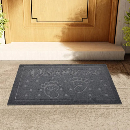 Personalized Non-Slip Rubber Door Mat - Waterproof Welcome Mat