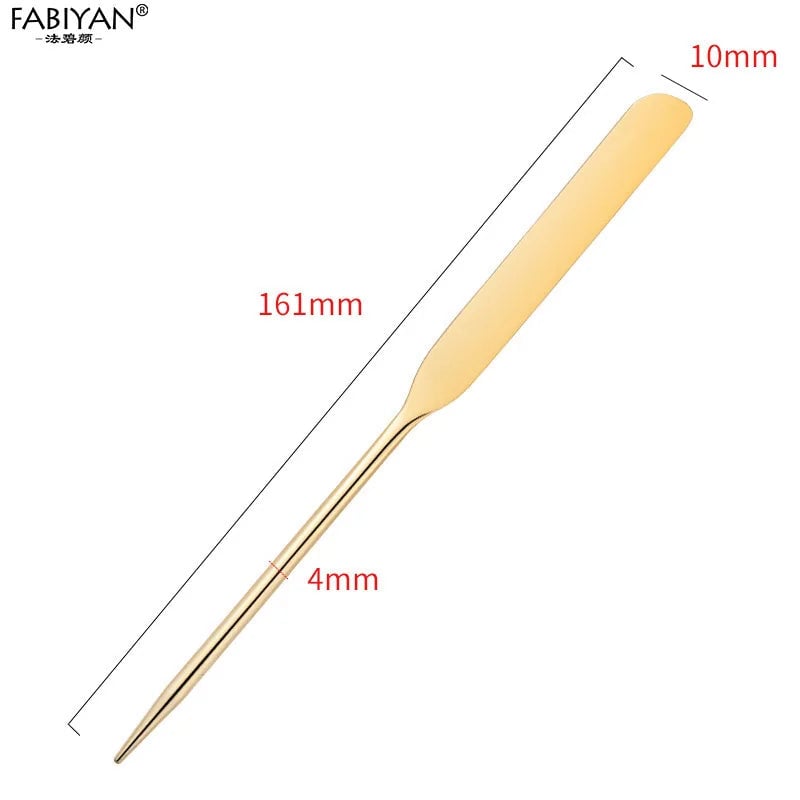 Stainless Steel Spatula Stick - Nail Art & Makeup Foundation Mixer