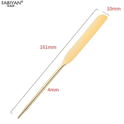 Stainless Steel Spatula Stick - Nail Art & Makeup Foundation Mixer