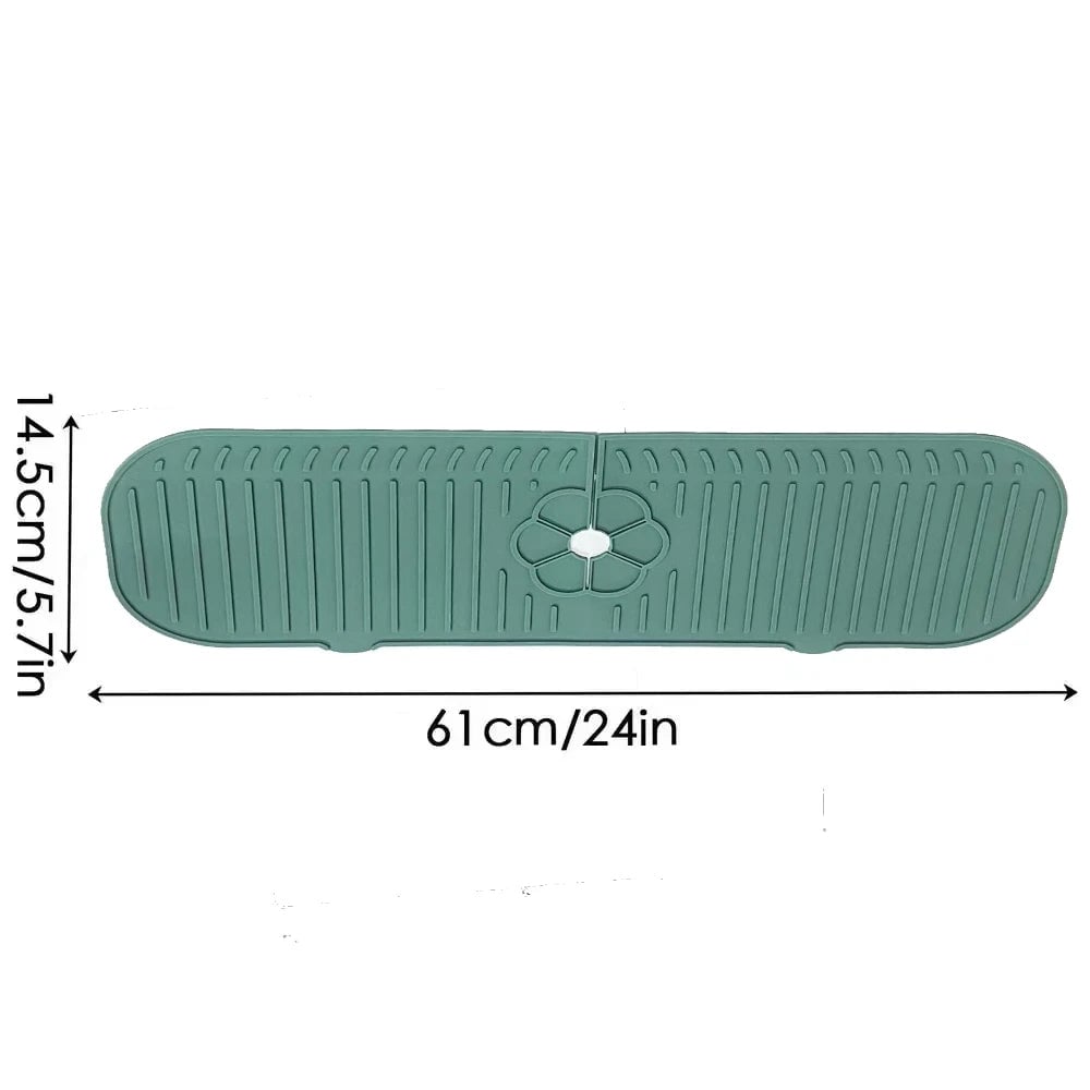 Silicone Kitchen Sink Faucet Splash Guard Mat Countertop Protector