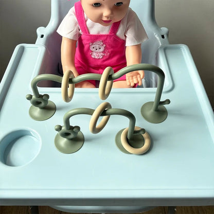 Silicone Baby Bead Puzzle Toy - Early Education Learning Game