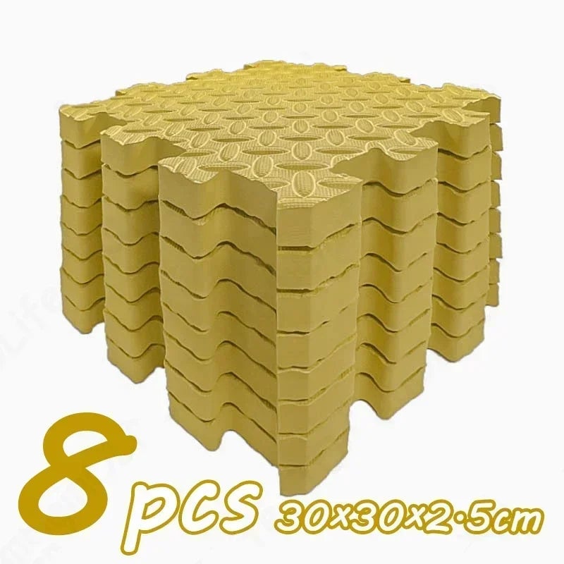 8Pcs 2.5cm Thick Nonslip Baby Play Mat Soundproof Puzzle Gym