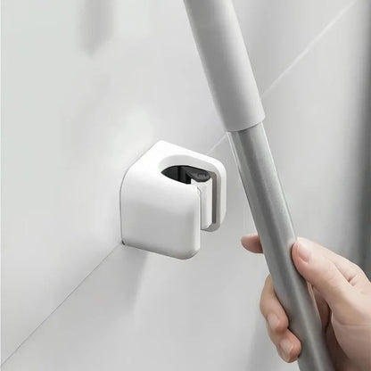 Wall Mount Mop Clip Holder - Broom Brush Hanger Rack Kitchen Bath