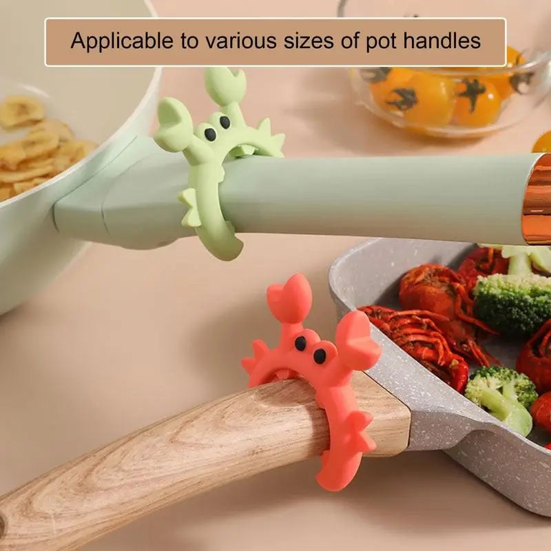 Crab Shaped Silicone Utensil Rest Anti-Overflow Countertop Holder