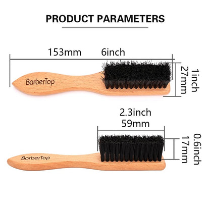 Professional Beard Brush Wooden Handle Soft Bristle Barber Tool