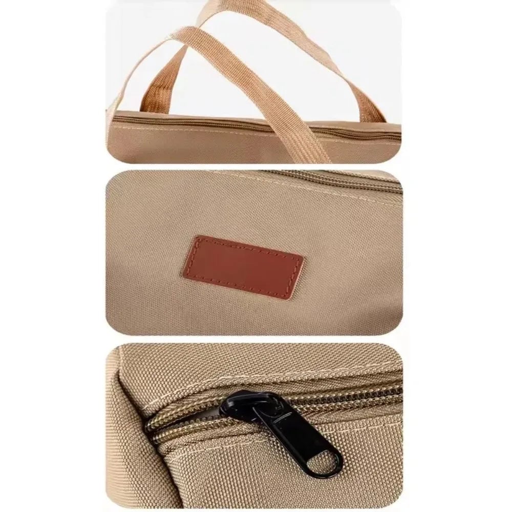 Cylindrical Tent Peg Storage Bag - Portable Ground Nail Organizer