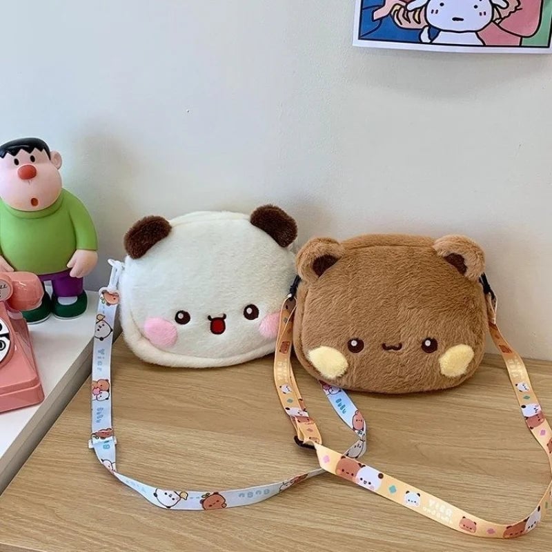 Plush Cartoon Crossbody Phone Purse - Small Shoulder Bag Women