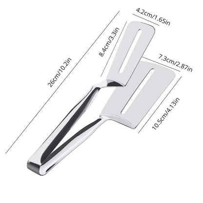 Stainless Steel Food Tongs - Steak Pancake Fish BBQ Kitchen Clip