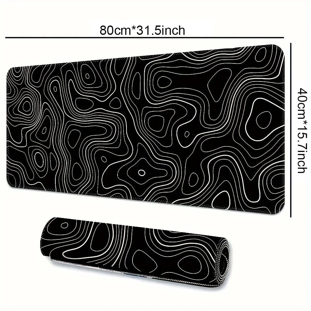Large Gaming Mouse Pad Extended Non-Slip Rubber Base Stitched Edge