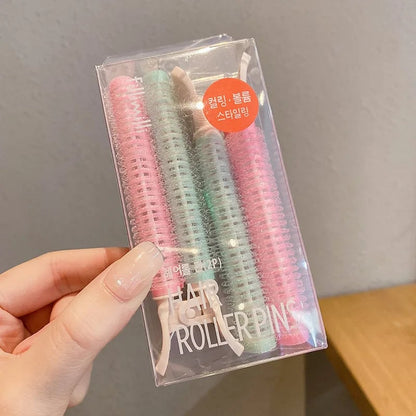 Heatless Hair Curlers Set - Lazy Rollers & Bangs Styling Clips