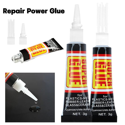Cyanoacrylate Instant Repair Glue Multi-Pack Wood Metal Glass Strong