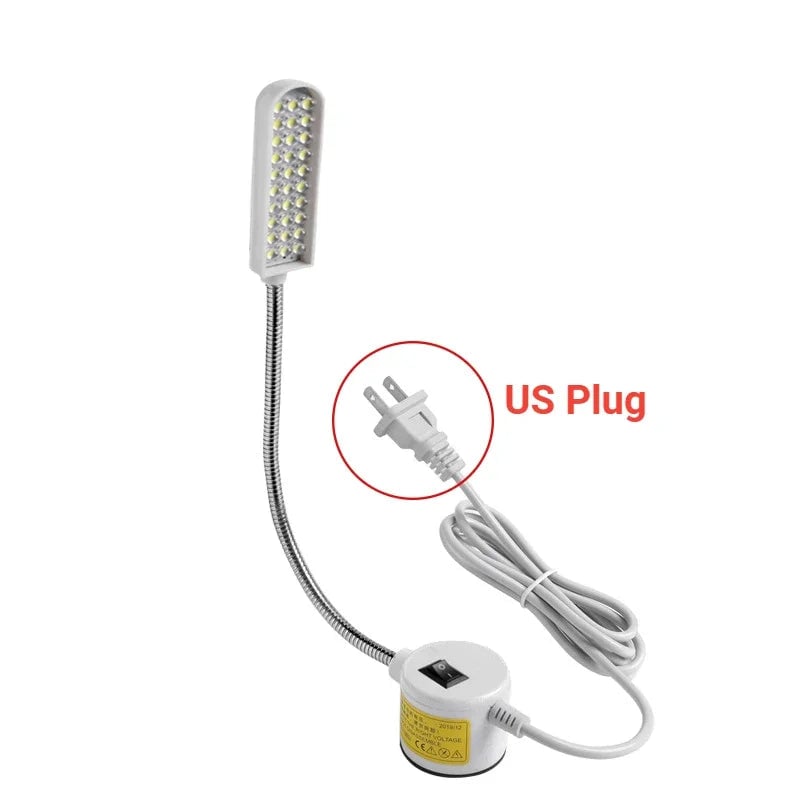 LED Sewing Machine Lamp 360° Flexible Gooseneck Magnetic Base Work Light
