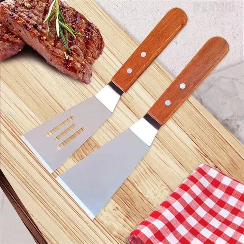 Stainless Steel Non-Stick BBQ Spatula & Grill Scraper Tool