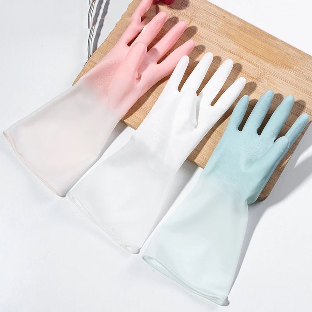 Waterproof Latex Rubber Cleaning Gloves - Kitchen Dishwashing