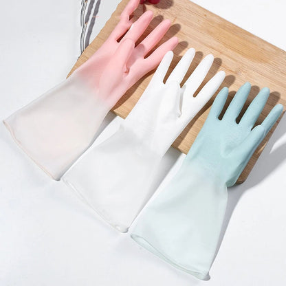 Waterproof Latex Rubber Cleaning Gloves - Kitchen Dishwashing