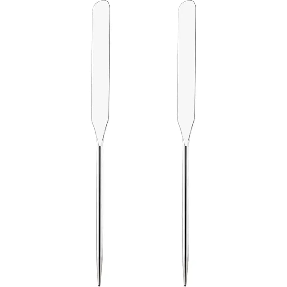 2Pcs Stainless Steel Makeup Mixing Rods Foundation Nail Art Tools