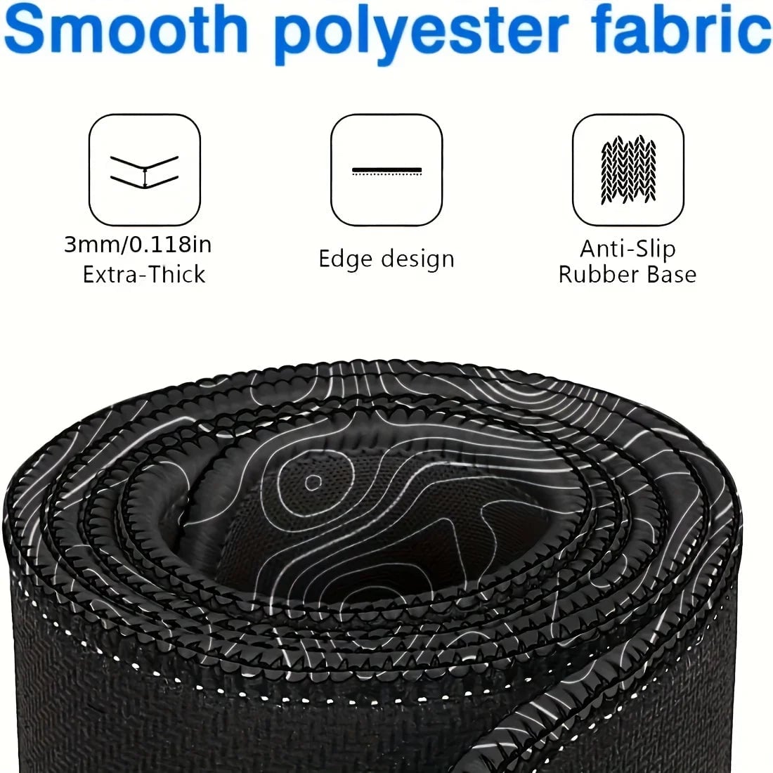 Large Gaming Mouse Pad Extended Non-Slip Rubber Base Stitched Edge