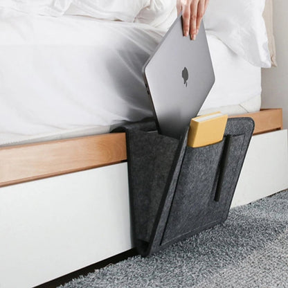 Felt Bedside Storage Caddy - Multi-Pocket Organizer for Remote TV