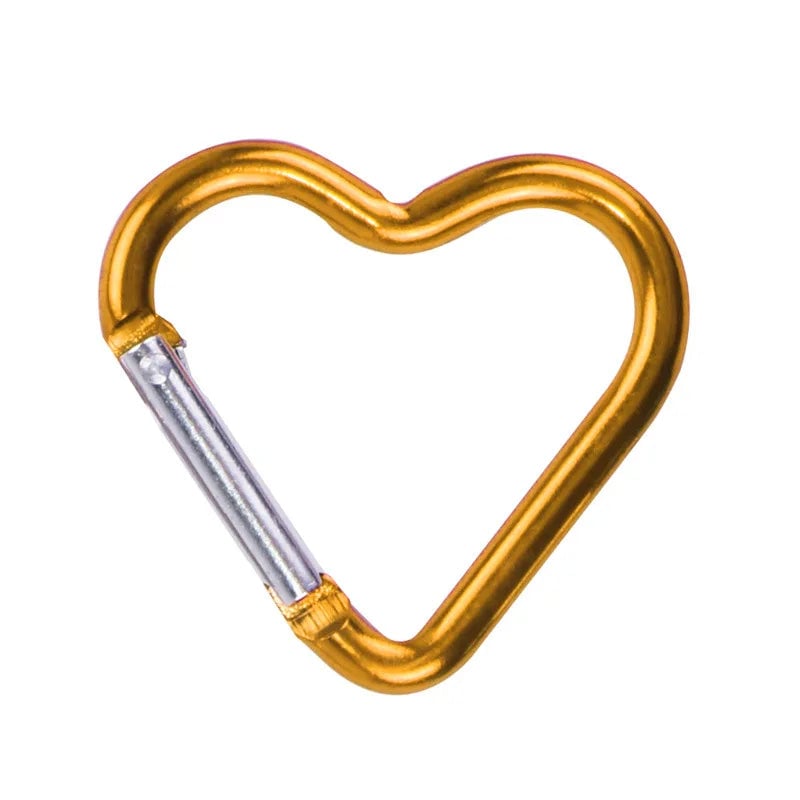 Heart-Shaped Aluminum Carabiner Keychain Clip Hook Water Bottle