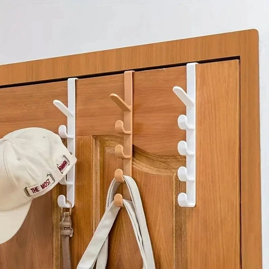 Over Door Clothes Hanger Rack - Plastic Bedroom Storage Hook Organizer