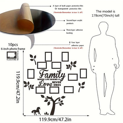 3D Acrylic Photo Frame Wall Decor Set with Poster Templates