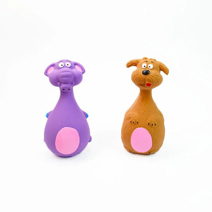 Rubber Teddy Bear Dog Chew Toy - Teeth Cleaning Voice Squeaker
