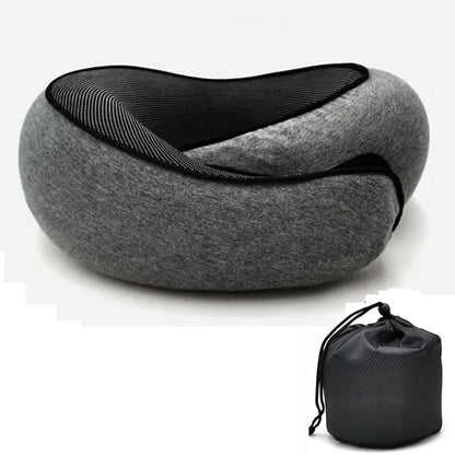 Memory Foam U-Shaped Travel Neck Pillow - Adjustable Support
