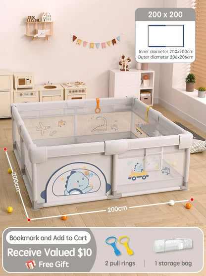 Panda Baby Playpen 4 Adjustable Sizes Activity Gym Safety Fence