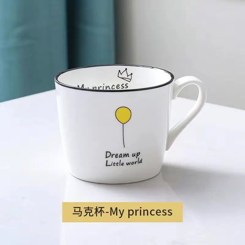 3-Panel Ceramic Divided Plate Cartoon Design Children's Breakfast