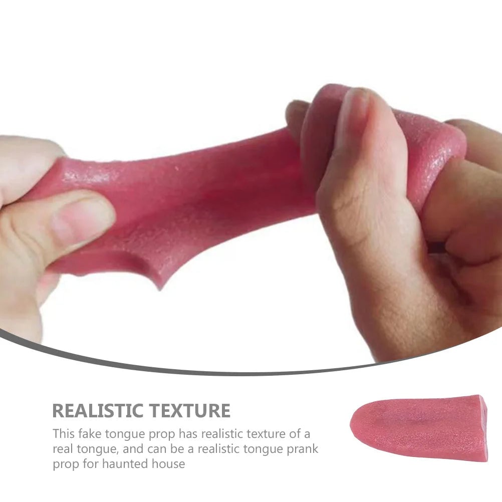 Realistic TPR Fake Tongue Toy - Halloween Prank Magic Prop Model