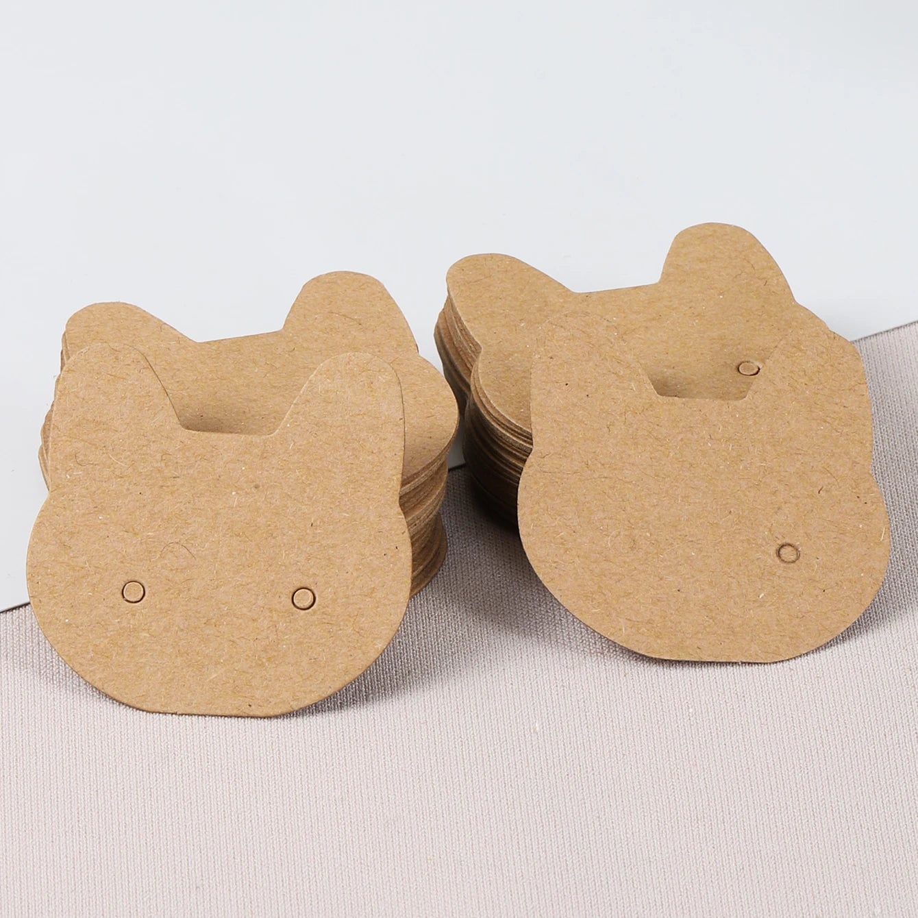 50pcs 3.5x3.5cm Cat Earring Display Cards Jewelry Packaging