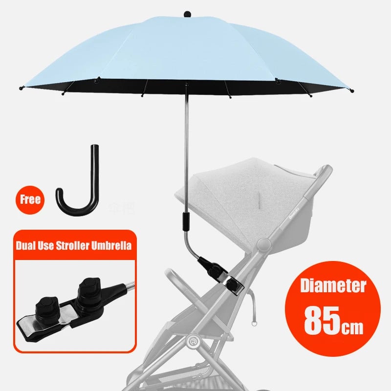 85cm 2-in-1 Clip-On Universal Baby Parasol Stroller Umbrella
