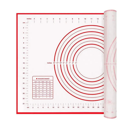 Silicone Non-Stick Baking Mat - Pizza Dough Kneading Pad Kitchen