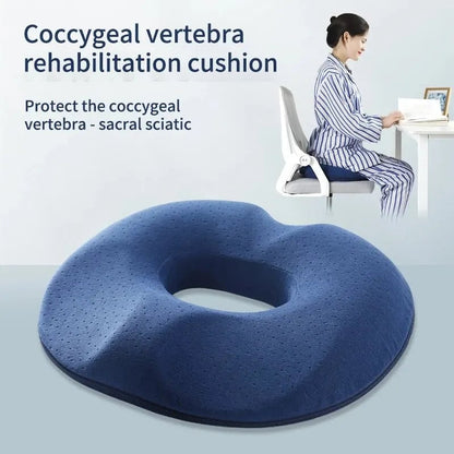 Memory Foam Tailbone Cushion - Hemorrhoid Relief Seat Pad