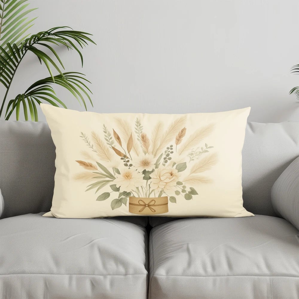 Home Sweet Home Rectangular Throw Pillow Cover - Sofa Bedroom Cushion