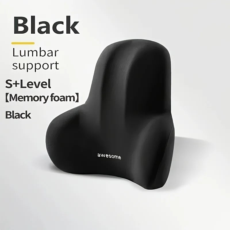 Memory Foam Lumbar Support Cushion Car Office Gaming Chair Back Pillow