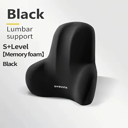 Memory Foam Lumbar Support Cushion Car Office Gaming Chair Back Pillow