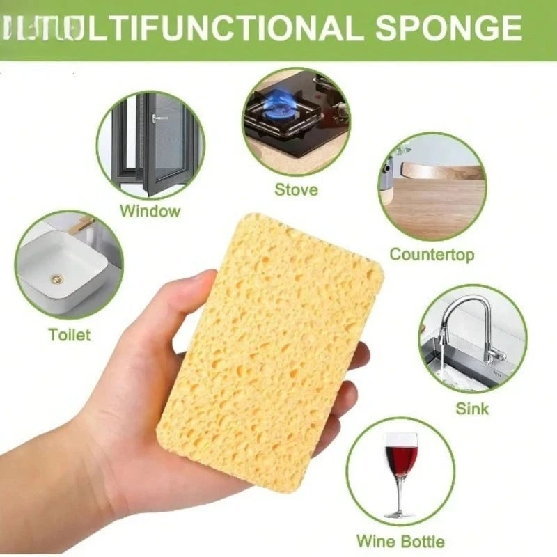 Biodegradable Cellulose Coconut Scrubbing Sponges - 6 Pack Eco